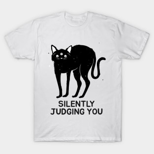 funny cat judging you T-Shirt